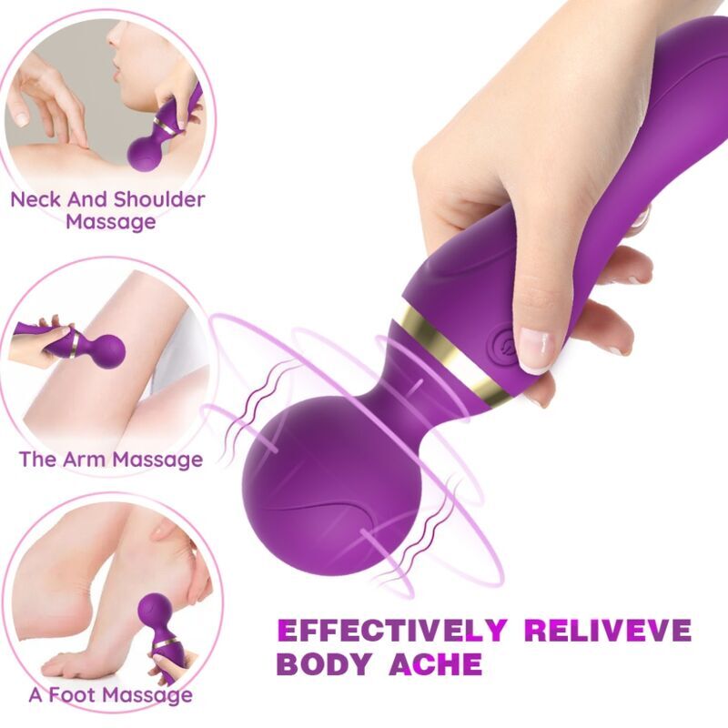 ARMONY - FREEZA FLEXIBLE HEAD MASSAGER &amp; VIBRATOR VIOLET