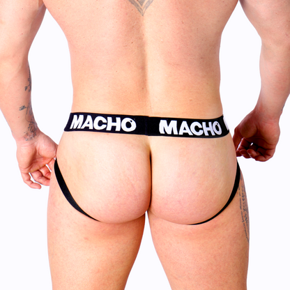 MALE - MX25NC BLACK LEATHER JOCK S