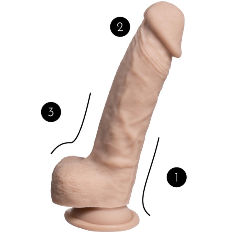 SILEXD - MODEL 1 REAL SKIN REALISTIC THERMO REACTIVE PENIS 17.8 CM PREMIUM SILEXPAN NATURAL