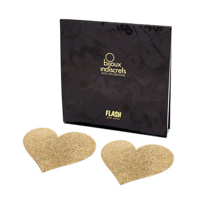 BIJOUX - INDISCRETS FLASH NIPPLE COVERS GOLDEN HEART