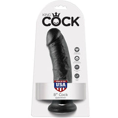 KING COCK - 8 BLACK PENIS 20.3 CM