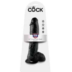 KING COCK - 10 REALISTIC BLACK PENIS 26.5 CM