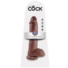 KING COCK - 10 REALISTIC BROWN PENIS 26.5 CM