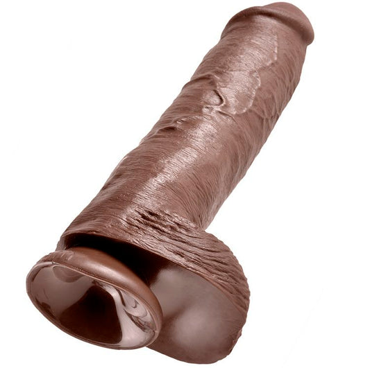 KING COCK - 11 REALISTIC BROWN PENIS 28 CM