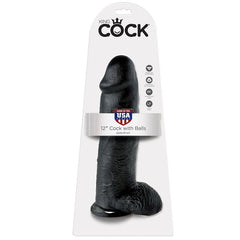 KING COCK - 12 REALISTIC BLACK PENIS 30.48 CM