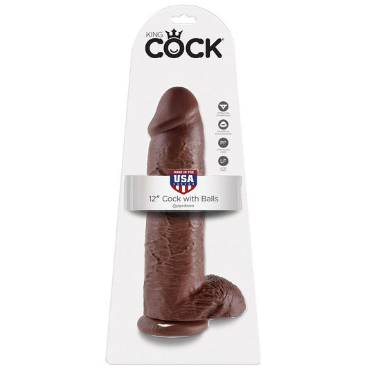 KING COCK - 12 REALISTIC BROWN PENIS 30.48 CM