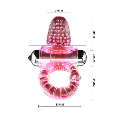 DANCE - SWEET ABS 10 RHYTHMS RING VIBRATING PENIS RING PINK