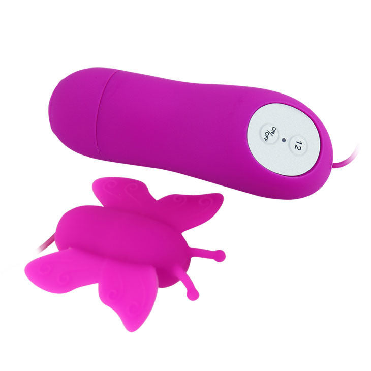 BAILE - CLITORIS STIMULATOR BUTTERFLY LOVE EGGS 12 SPEEDS LILAC REMOTE CONTROL