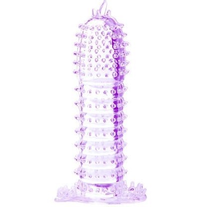 BAILE - PENIS SLEEVE WITH STIMULATING DOTS PURPLE 14 CM