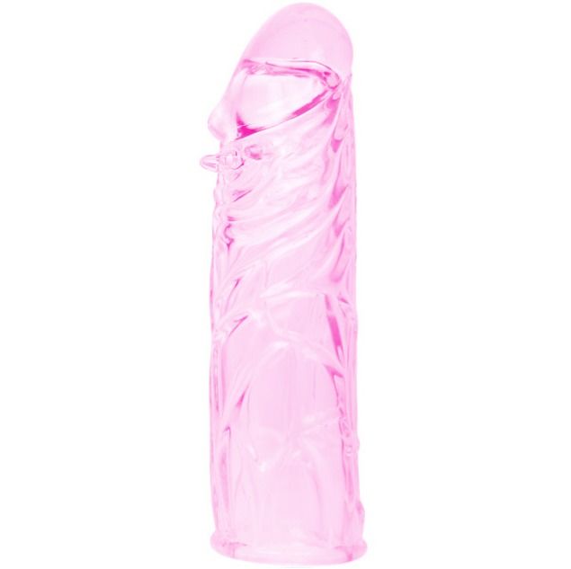 BAILE - PINK SILICONE STIMULATING PENIS SLEEVE 13 CM