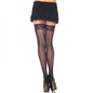 LEG AVENUE - FISHNET STOCKINGS WITH SWIRL EFFECT NET BACK SEAM