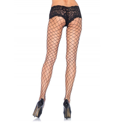 LEG AVENUE - FISHNET PANTYHOSE WITH LACE SHORTS