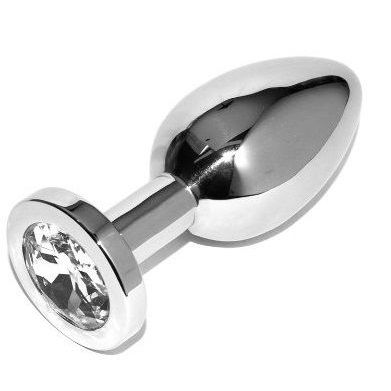 METAL HARD - ANAL PLUG DIAMOND TRANSPARENT SMALL 5.71CM