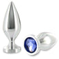 METAL HARD - ANAL PLUG ALIMINUM COLOR CRYSTAL LARGE 10.16CM