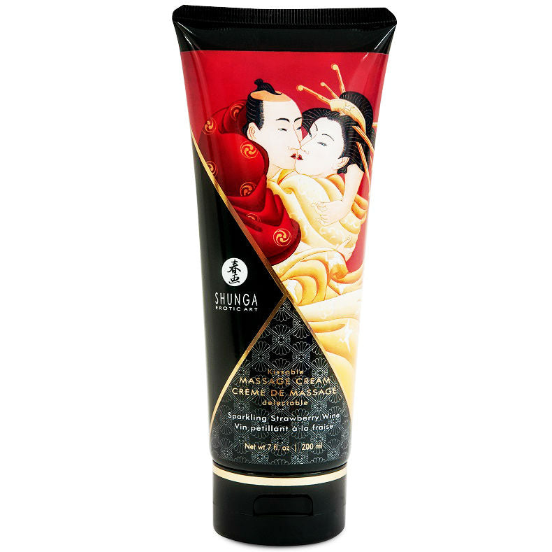 SHUNGA - CREMA MASAJE FRESAS Y CAVA 200 ML