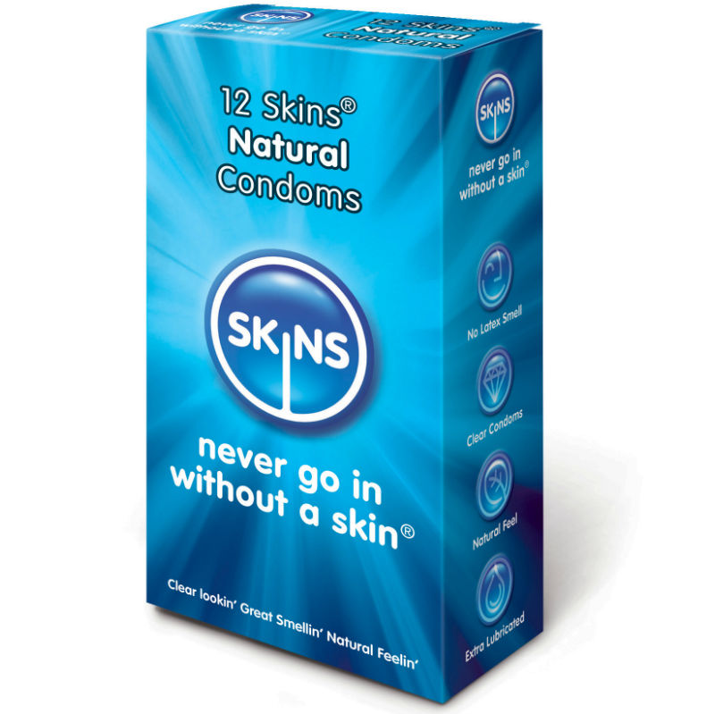 SKINS - NATURAL CONDOM PACK 12 UNITS