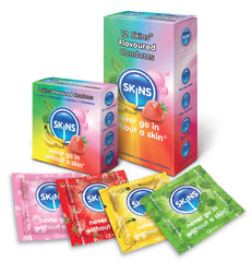 SKINS - CONDOMS VARIOUS FLAVORS 12 UNITS