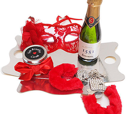 INEDIT - RED EROTIC KIT VENETIAN MASK