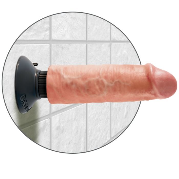 KING COCK - VIBRATOR DILDO 15.24 CM NATURAL