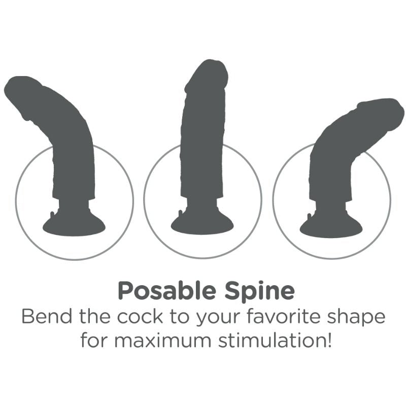 KING COCK - DILDO VIBRADOR 15.24 CM NATURAL