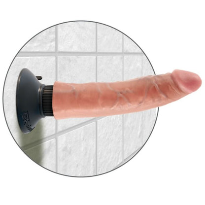 KING COCK - VIBRATOR DILDO 17.78 CM NATURAL