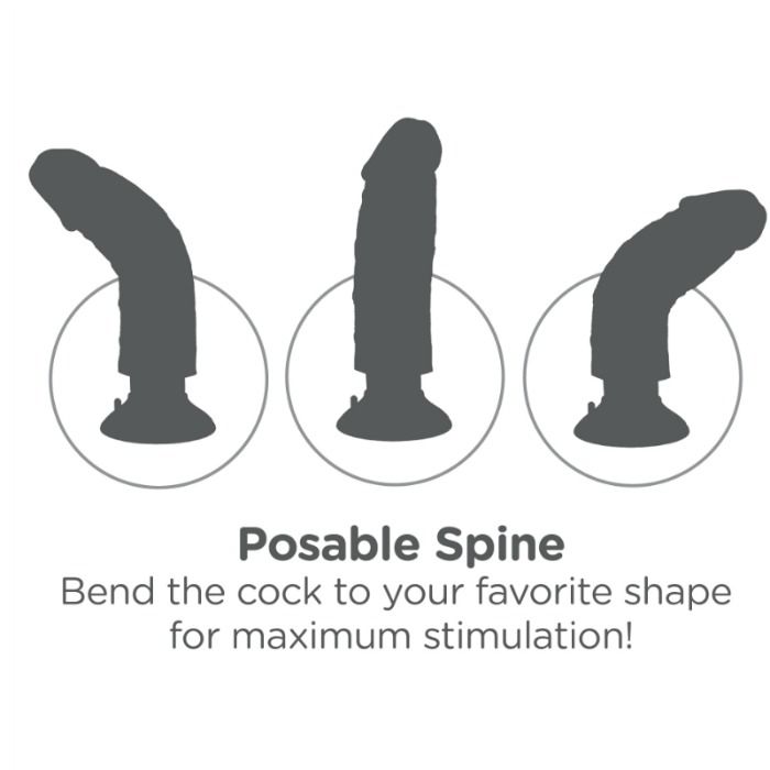 KING COCK - VIBRATOR DILDO 17.78 CM NATURAL