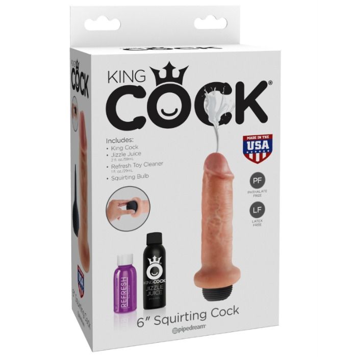 KING COCK - SQUIRTING DILDO 15.24 CM