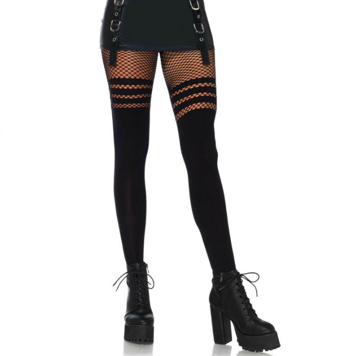 LEG AVENUE - PANTYHOUSE BLACK FISHNET TIGHTS