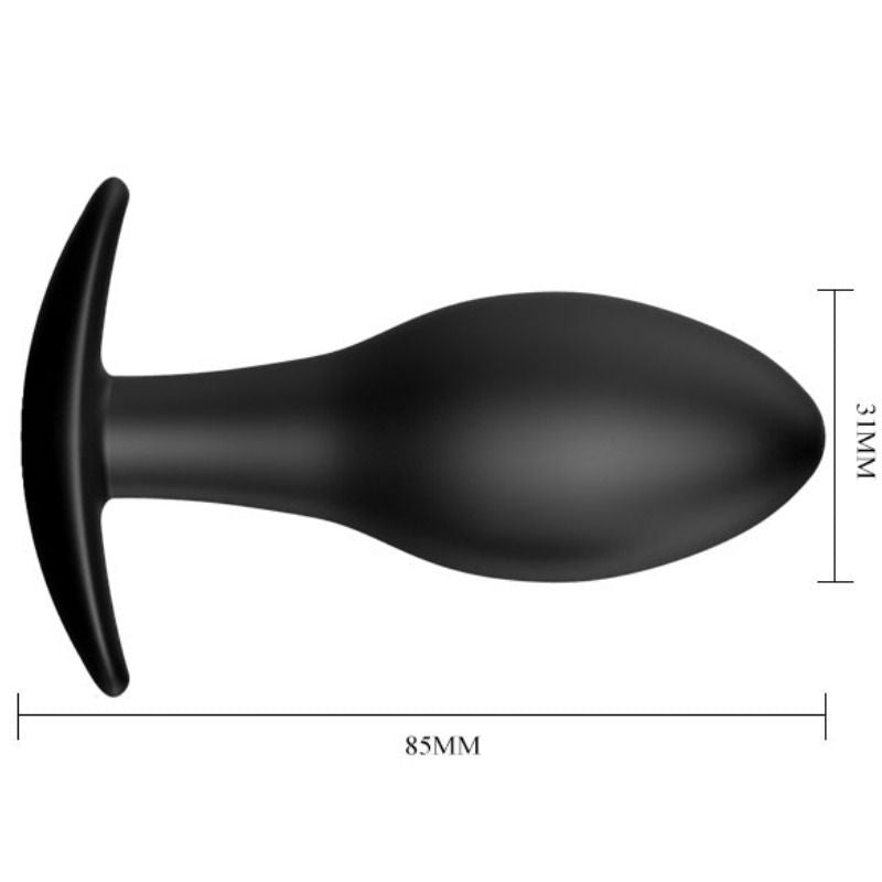 PRETTY LOVE - ANCHOR SILICONE ANAL PLUG 8.5 CM BLACK