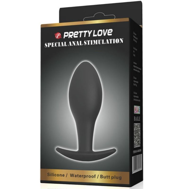 PRETTY LOVE - ANCHOR SILICONE ANAL PLUG 8.5 CM BLACK