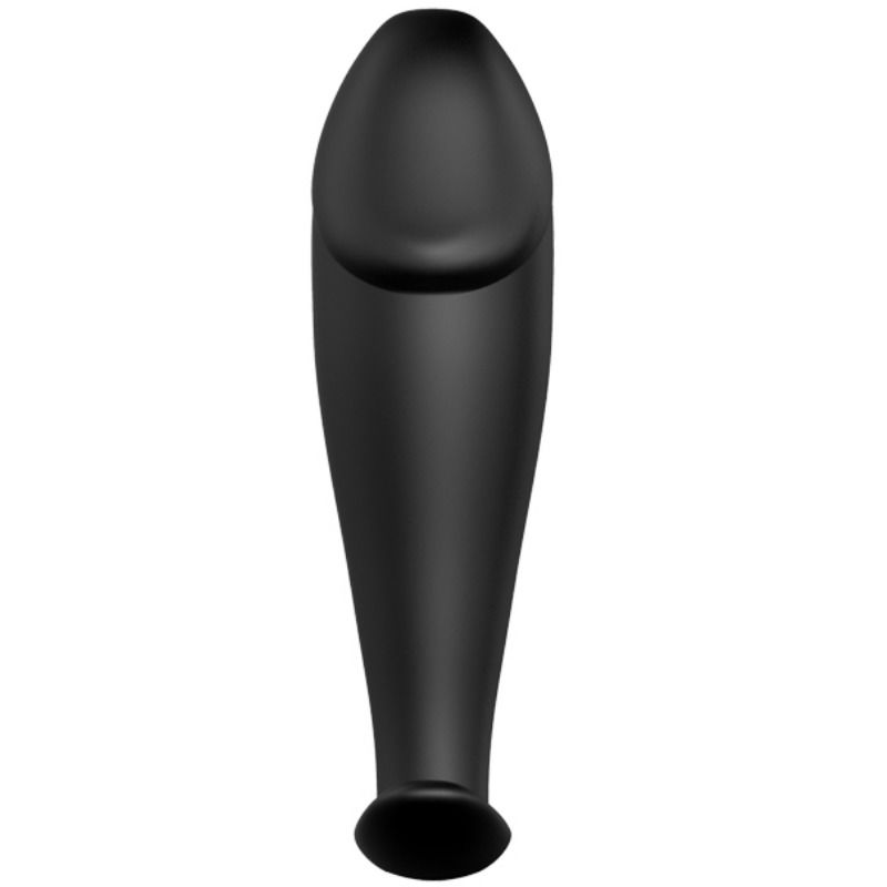 PRETTY LOVE - PENIS-SHAPED SILICONE ANAL PLUG WITH 12 VIBRATION MODES - BLACK