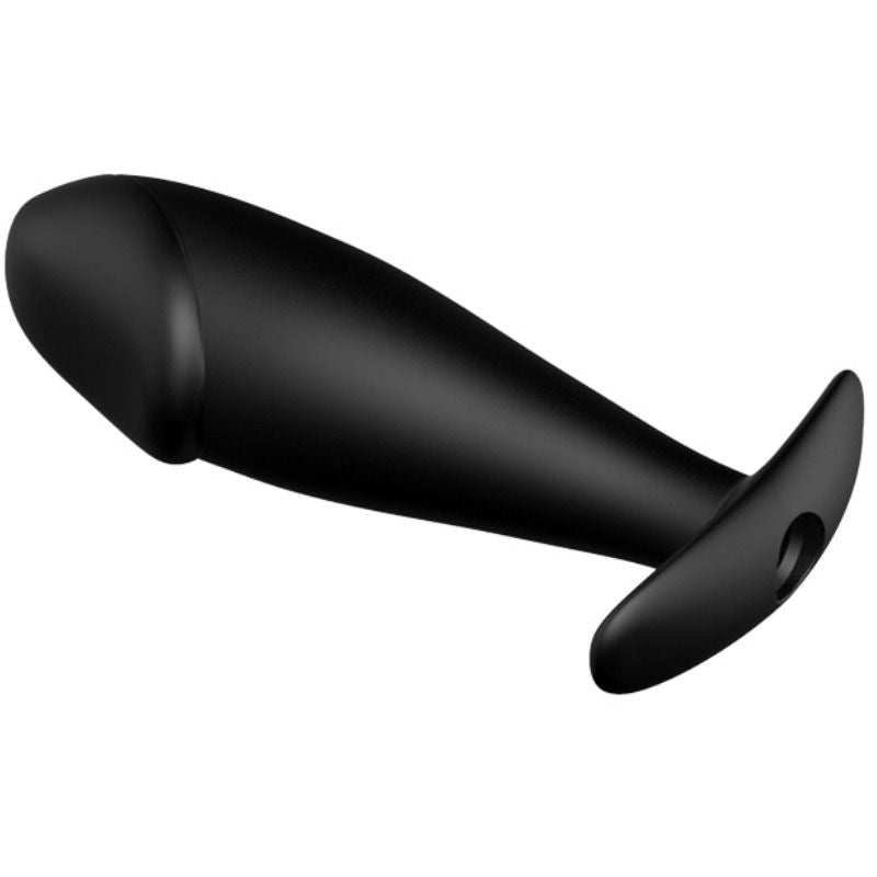 PRETTY LOVE - PENIS-SHAPED SILICONE ANAL PLUG WITH 12 VIBRATION MODES - BLACK