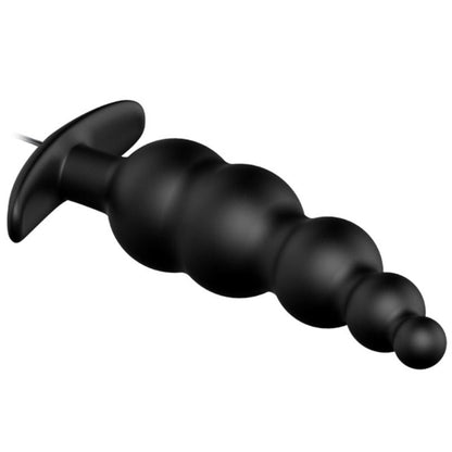 PRETTY LOVE - SILICONE ANAL PLUG EXTRA STIMULATION AND 12 VIBRATION MODES BLACK