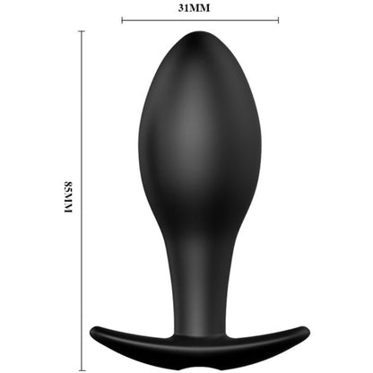 PRETTY LOVE - ANCHOR-SHAPED SILICONE ANAL PLUG 12 VIBRATION MODES BLACK