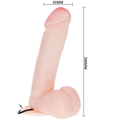 DANCE - REALISTIC DILDO WITH VIBRATION AND ROTATION 20 CM