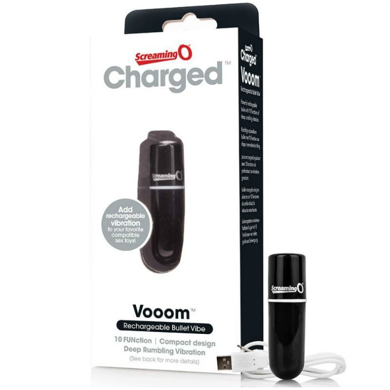 SCREAMING O - VOOOM BLACK RECHARGEABLE VIBRATING BULLET