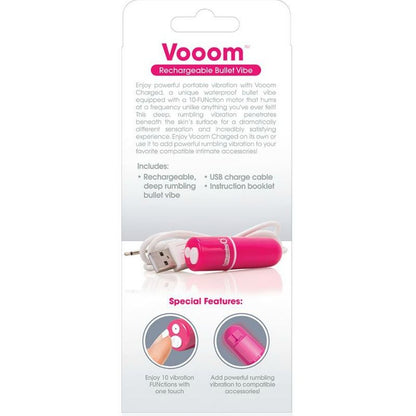 SCREAMING O - VOOOM RECHARGEABLE VIBRATING BULLET PINK