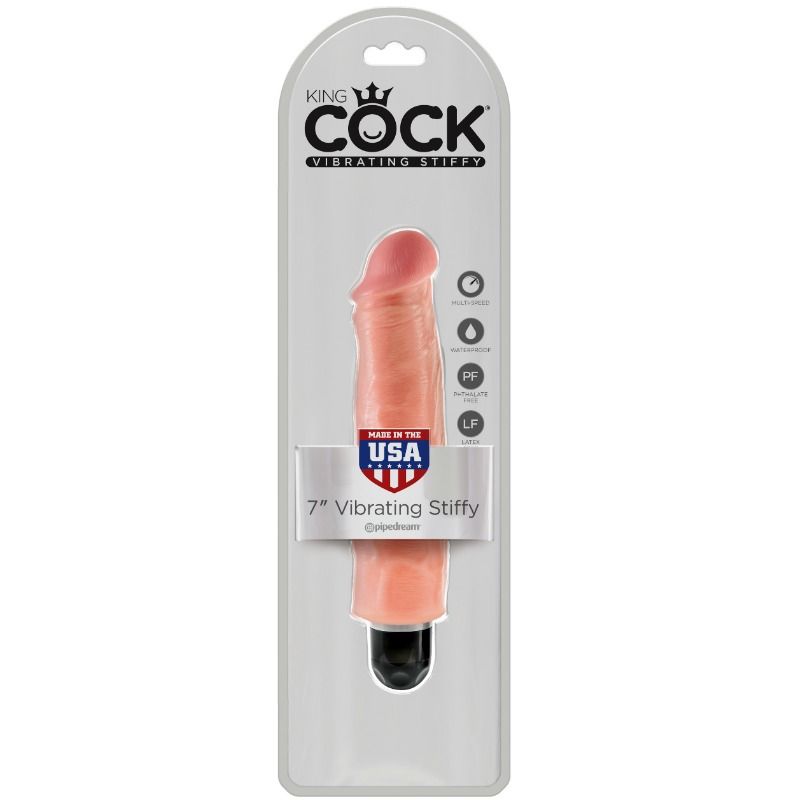 KING COCK - STIFFY REALISTIC VIBRATOR 17.8 CM NATURAL