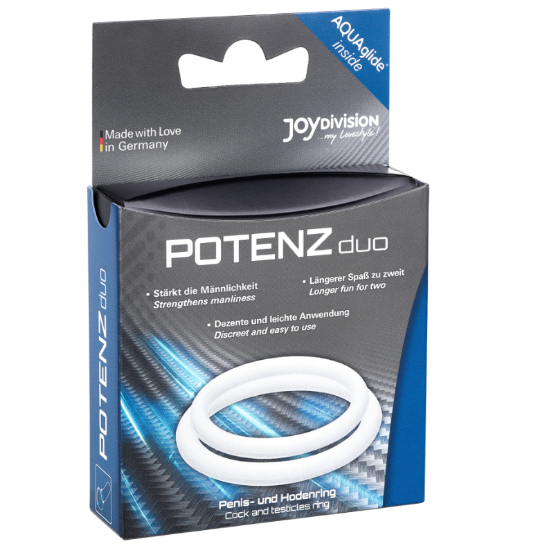 JOYDIVISION POTENZDUO - WHITE PENIS RINGS - M