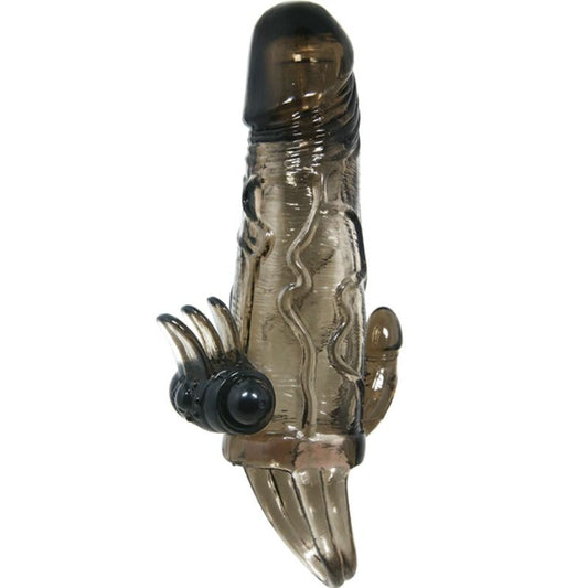 DANCE - BRAVE MAN ANAL AND CLITORIS VIBRATOR PENIS SLEEVE 16.5 CM BLACK