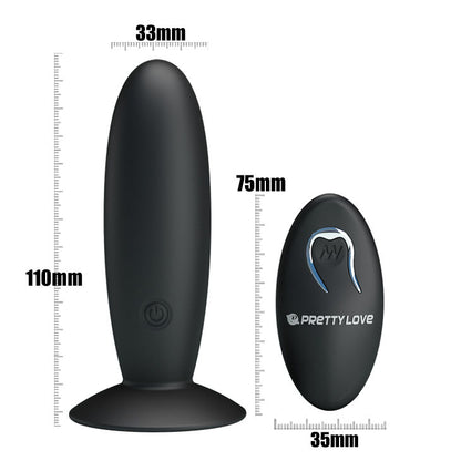 PRETTY LOVE - RECHARGEABLE ANAL PLUG WITH VIBRATION AND REMOTE CONTROL