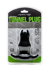 PERFECT FIT BRAND - LARGE XL DOUBLE TUNNEL PLUG BLACK