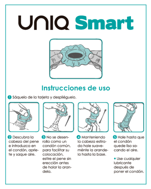 UNIQ - SMART PRE-ERECTION CONDOMS WITHOUT LATEX 3 UNITS