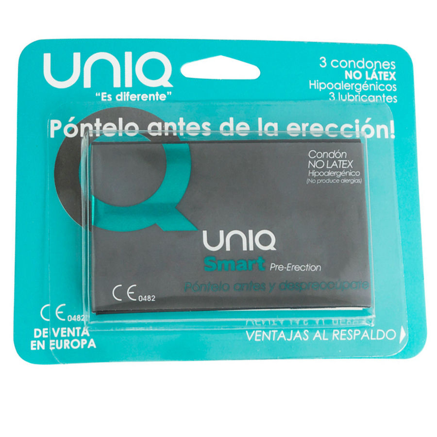 UNIQ - SMART PRE-ERECTION CONDOMS WITHOUT LATEX 3 UNITS