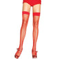 LEG AVENUE - RED FISHNET STOCKINGS ONE SIZE