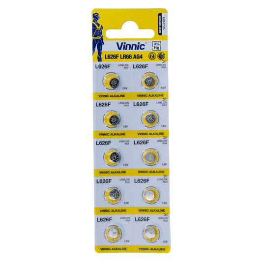 VINNIC - LR66 (AG4) 10 BATTERIES