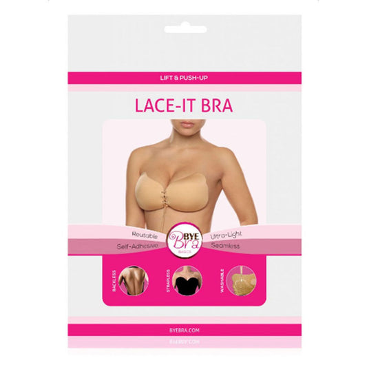 BYE-BRA - LACE-IT BLACK PUSH-UP ENHANCER CUP D