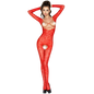 PASSION - WOMAN BS031 BODYSTOCKING ROJO TALLA UNICA