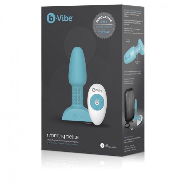 B-VIBE - RIMMING REMOTE CONTROL ANAL PLUG PETITE TEAL