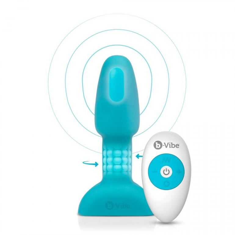 B-VIBE - RIMMING REMOTE CONTROL ANAL PLUG PETITE TEAL